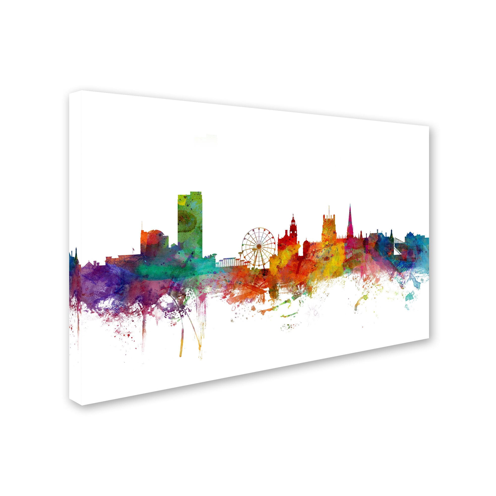 Trademark Fine Art "Sheffield England Skyline II" Canvas Art by Michael Tompsett