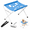 Blue, variant on 2-in-1 Foldable Pet Grooming Bed, Portable Pet Bathing Hammock Stand with Drainage Mesh, Folding Frame, Straps and Comb for Nail Trimming and Coat Care, Multiple Colors Available,Sky Blue
