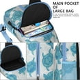 thumbnail image 4 of Cute Cartoon Turtles Sling Backpack with Tropical Beach and Nautical Design, Lightweight Crossbody Daypack, Adjustable Strap, Multiple Compartments for Daily Commuting, 4 of 6