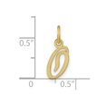 thumbnail image 2 of 10k Solid Yellow Gold Letter Name Personalized Monogram Initial O Charm Pendant Necklace for Women, 2 of 2