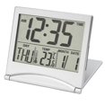 thumbnail image 1 of Digital Travel Alarm Clock - Foldable Calendar Temperature Timer LCD Clock Weather Forecast Clock Battery Powered, 1 of 5