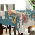 thumbnail image 5 of Yayeee Tablecloths 54" x 54" Rectangle Wrinkle Resistant Party Table Cover, Blue Rainbow, 5 of 8