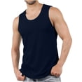 thumbnail image 2 of JTSRKL Crewneck Curved Hem Tank Tops for Men UPF Sun Protection Quick Dry Shirts Muscle Fit Gym Training Summer Sleeveless Tops, 2 of 5