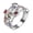Silver, variant on Rings for Women Non Tarnish Huitan Colorful Zirconia Delicate Women Ring Jewelry Wedding Bridal Band Fashion Cross Geometric Dancing Party Rings Pinky Ring (Multi-color,9)