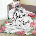 thumbnail image 5 of Christian Gifts for Women Inspirational Bible Verse Blanket Religious Scripture Prayer Faith Throw Blanket Soft Flannel Healing Blanket 40"X50" inches, 5 of 6