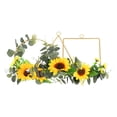 thumbnail image 4 of 3 PCS Artificial Guirnalda de girasol pared colgada de guirnalda decoración decoración de corona, 4 of 6