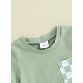 thumbnail image 6 of Musuos Toddler Baby Shorts Set, 6 12 18 24M Short Sleeve Crew Neck T-shirt with Plaid Shorts Summer 2-piece Outfit for Boys Girls, 6 of 10