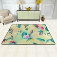 thumbnail image 2 of SKYSONIC 72x48in Rose Poppy Flower Area Rug, Vintage Spring Non-Slip Floor Carpet for Indoor Living Dining Room and Bedroom Area, 2 of 7