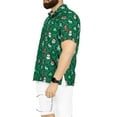 thumbnail image 6 of HAPPY BAY Men's Beach Short Sleeve ugly Christmas Tree Party Dress Shirt Holiday Funny Santa claus Hawaiian Gifts shirts for Men S Green, Xmas Theme, 6 of 7