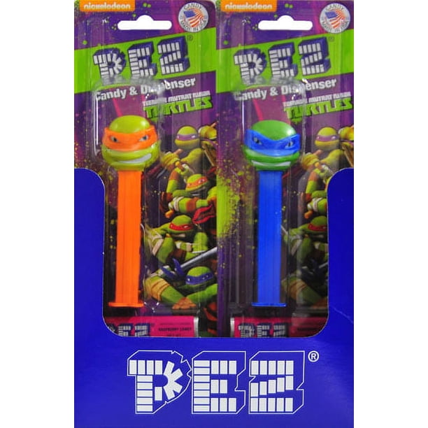 PEZ TMNT Dispenser with Assorted Fruit Rolls for Office Breakroom