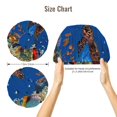 thumbnail image 5 of Rateoe Colorful Coral Reef Pattern Silk Satin Hair Bonnet for Sleeping, Adjustable Sleep Cap Turban for Women , Curly Straight Hair Long Large Braid, 5 of 6