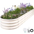 thumbnail image 1 of Planter Permade - Cama de jardín elevada ovalada (244 x 61 x 30 cm), color blanco, 1 of 7