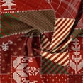 thumbnail image 6 of Women's Christmas Plaid Shirt Long Sleeve Lapel Collar Button Down Cardigan Top Multicolor-12 L, 6 of 8