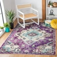 thumbnail image 2 of SAFAVIEH Madison Elinor Traditional Distressed Area Rug, Lavender/Light Blue, 6'7" x 6'7" Square, 2 of 8