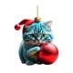 thumbnail image 2 of Adornos navideños de gato 2023, colgantes para árbol de Navidad, multiusos, para chimenea de pared. Estilo E, 2 of 9