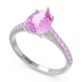 thumbnail image 2 of 2.30 Ct Latest Pear Cut Pink Sapphire Gemstone Bridal Ring for Ladies Solid 18K White Gold Size 3.5 by Diamond-Capitals, 2 of 8