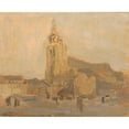 thumbnail image 2 of Frank Edwin Scott 18x15 Gold Ornate Wood Frame and Double Matted Museum Art Print Titled - Saint Merry Church, 2 of 4