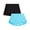 Aqua/Black, variant on Girls Dolphin Athletic Shorts Breathable Mesh Gym Activewear 2 Pack