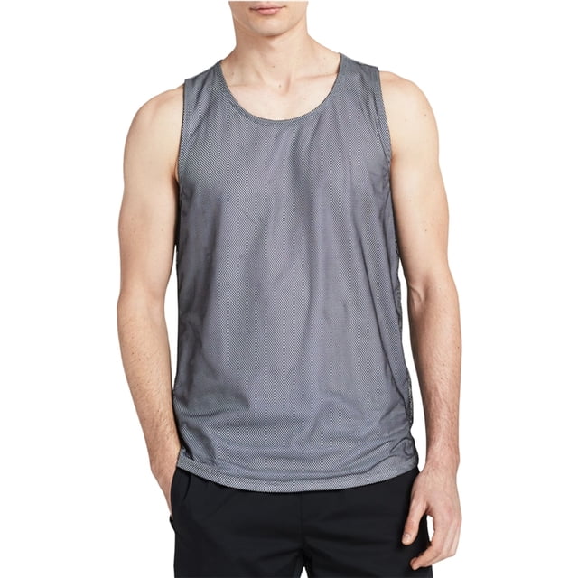 Calvin Klein - Camiseta sin mangas para hombre con bloque de color superpuesto, gris, pequeño Calvin Klein Camiseta sin mangas