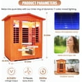 thumbnail image 4 of 2600W 4 Person Far Infrared Sauna,Outdoor Red Cedar Wood with 7 Color Light, 4 of 8
