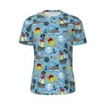 thumbnail image 5 of Wukai Pirate Marine Animals Print Men's Short-Sleeved Mesh T-Shirt,Quick-Dry Short Sleeve Workout T-Shirt-, 5 of 8