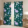 thumbnail image 2 of Erosebridal Cute Flowers Floral Blackout Curtains Set of 2 (52x84 Each),Wild Animal Dinosaur Window Curtains For Boys Girls, 2 of 7