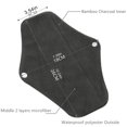 thumbnail image 2 of MIRACLE Serviette Hygiénique Lavable en Bambou Charbon Réutilisable pour Femmes, 2 of 10