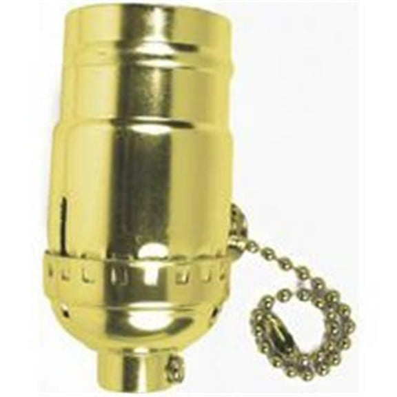 Socket Pull Chain On/Off Brass 60410