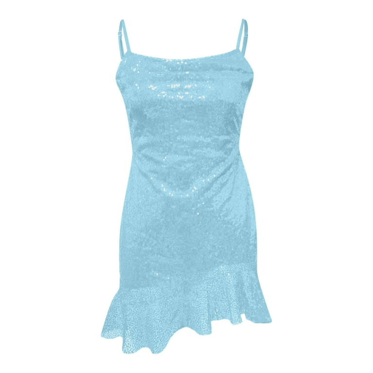 light blue homecoming dresses 2025 Light Blue Sparkly Homecoming Dress Light Blue Sequin 2025 Bodycon Hoco  Dresses One Shoulder Mini