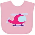 thumbnail image 3 of Inktastic Helicopter Pink Girls Girls Baby Bib, 3 of 4