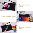 thumbnail image 6 of 10Pack Sublimation Blank Cosmetic Bags Makeup Bags with Wristband for DIY Craft Zipper Pencil Bags White 8.3 x 5.1 In, 6 of 10
