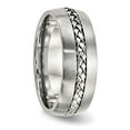 thumbnail image 4 of Chisel Stainless Steel Brushed and Polished Braided 8mm Band, 4 of 7