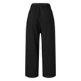 thumbnail image 5 of Lixiuxyad Cargo Pants for Women Women Fashion Casual Elastic Waist Solid Color Pant With Pocket Loose Straight Pants Black, 5 of 5