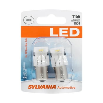 Sylvania 1156 White LED Automotive Mini Bulb, Pack of 2.
