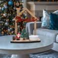 thumbnail image 2 of Kearding Decoración navideña de buen gusto de la casa de madera para las vacaciones de Navidad, diseños pequeños, fáciles y únicos Kits de decoración para fiestas, 2 of 6
