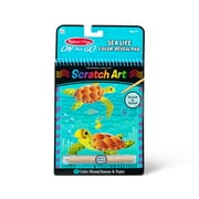 Melissa & Doug On the Go Scratch Art Sea Life Color-Reveal 12-Page Activity Pad Creative Play for Boys and Girls Ages 5+ - FSC Certified