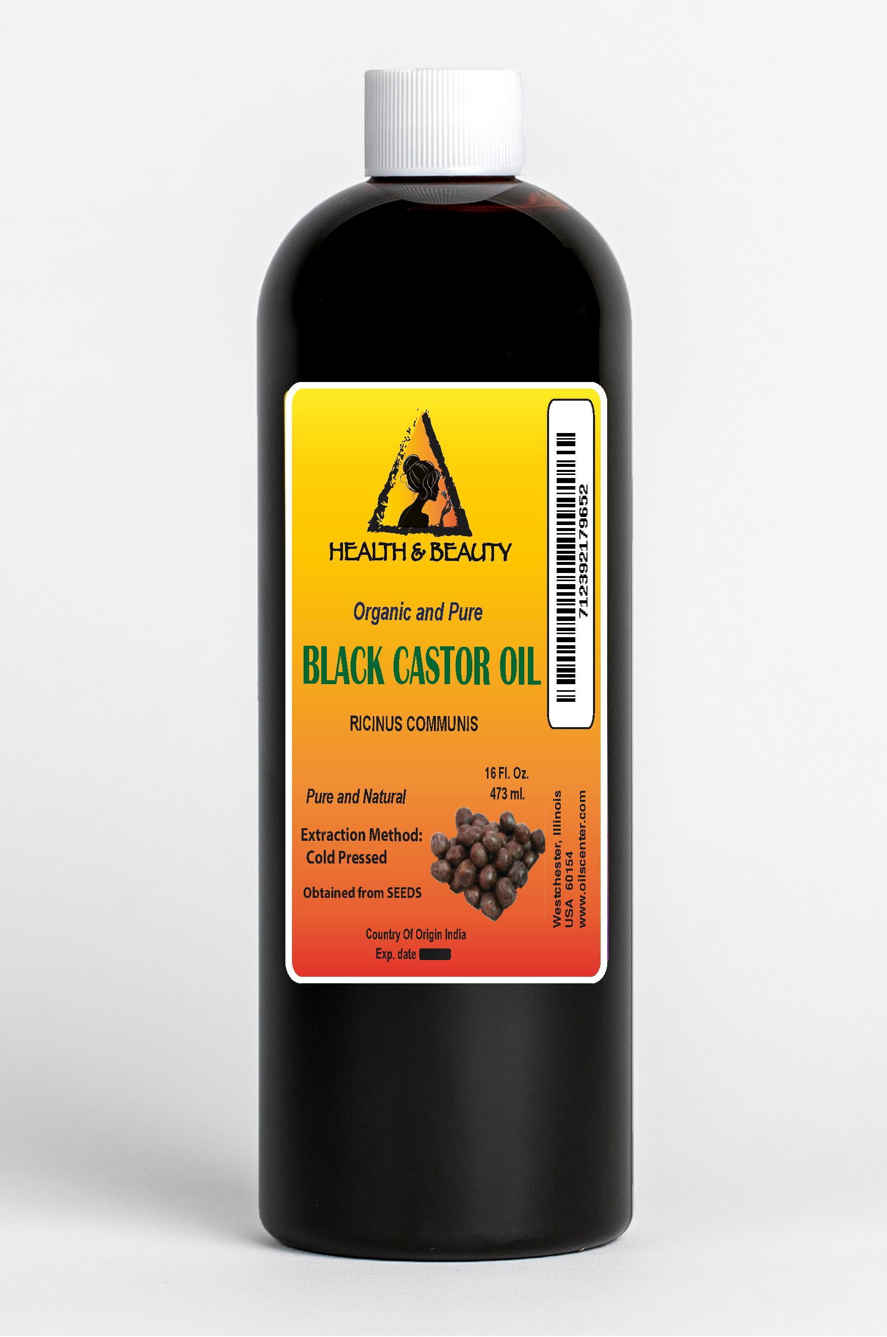 Black Castor Oil Organic USP Grade Hexane Free Cold Pressed Premium Pure 16 oz