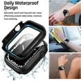 thumbnail image 3 of XiHAMA 2 in 1 Waterproof Case Compatible with Apple Watch Series 9 8 7 Screen Protector 45mm, 360 Protective Glass Face Cover Hard PC Bumper + Back Frame Compatible with iWatch Accessories 41 mm, 3 of 8