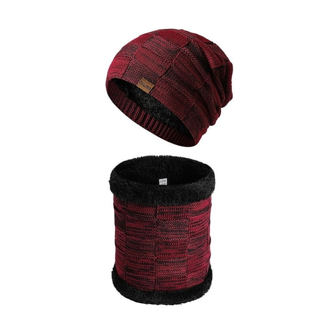 ER Bufanda cálida de invierno para hombres Gorro de punto con cuello europeo y americano s brillar Electrónica