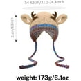 thumbnail image 6 of Antler Hat 2-in-1 Christmas Convertible Knitted Beanie & Handbag, Foldable Windproof Warm Winter Cap with Storage Bag, Festive Holiday Gift, 6 of 7