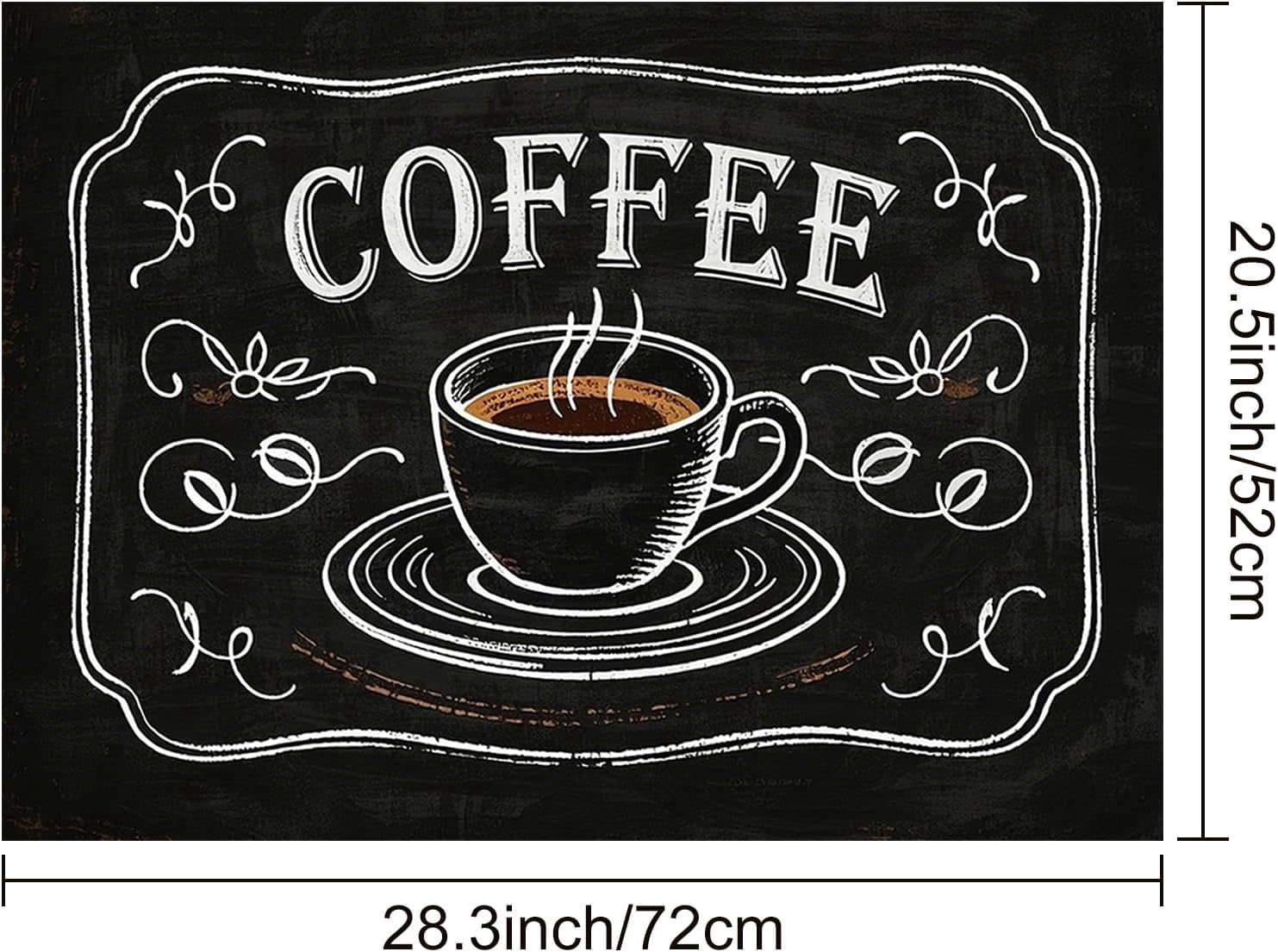 Stove Top Covers for Electric Stove 28x20 Inch Heat Resistant Countertop Protector Glass Cooktop Covers Dish Drying Mat RV Range Top Pad Coffee Chalkboard Design