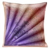 Lama Kasso 200-1 Parisian Fan Design in Tangerine Shades of Pink and Mauve 18 in. Square Satin Pillow