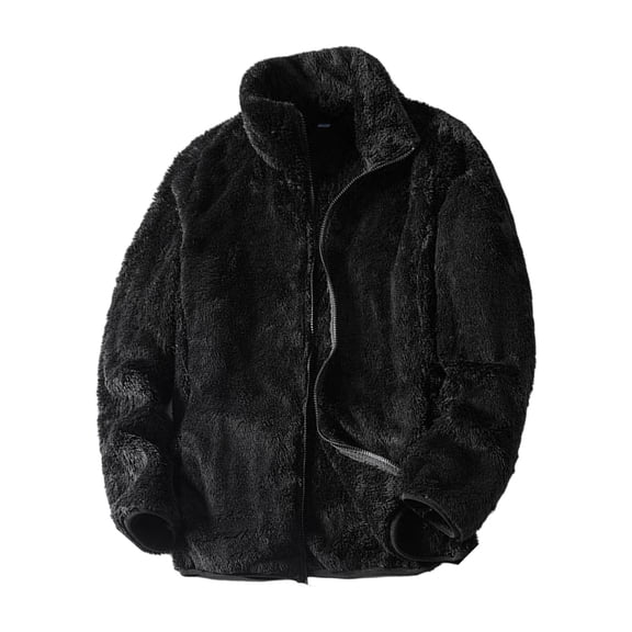 cocolona Womens Plus Size Fleece Lined Jackets Full Zip Long Sleeve Solid Color Daily Fall Winter Coat