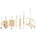 thumbnail image 3 of Toy Set, Safe 7PCS/Pack Bite Resistance  Toy Set  Toy Set With Wooden Bridge, For Birds Parrots, 3 of 8
