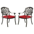 thumbnail image 4 of Haverchair 5 Piece Patio Dining Set, Outdoor All-Weather Cast Aluminum Dining Table Set with Red Cushions, 4 of 8