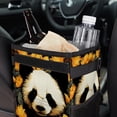 thumbnail image 6 of Panda Sunflower Foldable Car Trash Bin with Lid, Leak-Proof, Hanging Storage Bag - Car Garbage Can, Car Trash Bin for, 6 of 6