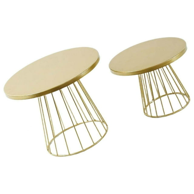 2 Pack Gold Cake Stand Kit Cupcake gold set Holder Wedding Dessert Platter Plate