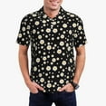 thumbnail image 4 of Xecao Daisy for Mens' Casual Short Sleeve Button-Down Polo Shirts for a Classic Golf Look, 4 of 9