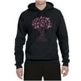 thumbnail image 2 of Wild Bobby Breast Cancer Awareness Pink Tree Words of Encouragement Breast Cancer Awareness Unisex Hoodie Sweatshirt, Black, Small, 2 of 6
