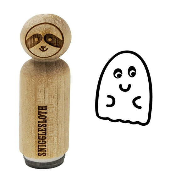 Fun Ghost Halloween Rubber Stamp for Scrapbooking Crafting Stamping - Mini 1/2 Inch
